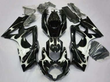 Compra Carenados Moto Suzuki GSXR 600 / GSXR 750 2008-2010 - Negro Brillante Blanco