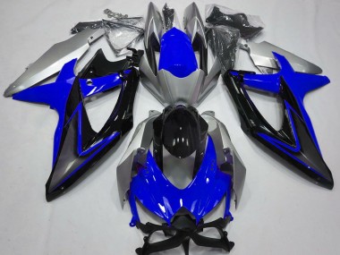 Compra Carenados Moto Suzuki GSXR 600 / GSXR 750 2008-2010 - Plata Azul Negro Brillante