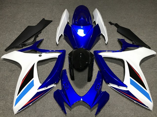 Compra Kits Carenado Moto Suzuki GSXR 600 / GSXR 750 2006-2007 - Blanco Azul Negro Brillante