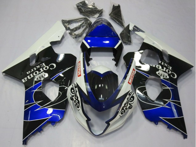 Compra Carenados Moto Suzuki GSXR 600 / GSXR 750 2004-2005 - Blanco Azul Negro Corona Motul