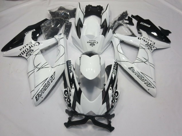 Compra Carenados Moto Suzuki GSXR 600 / GSXR 750 2008-2010 - Blanco Negro Alstare Corona Motul