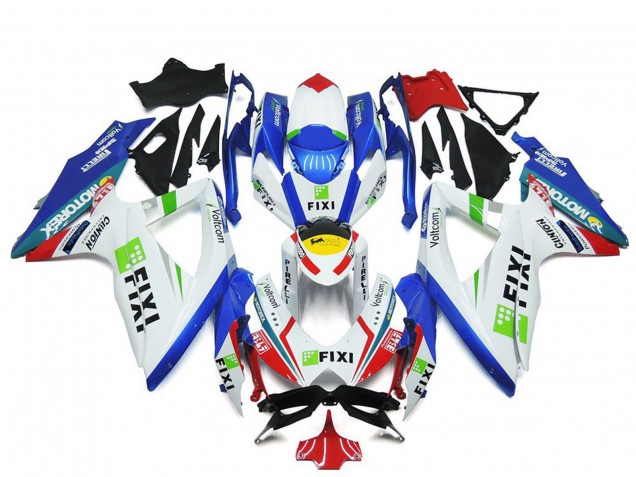 Compra Carenados Moto Suzuki GSXR 600 / GSXR 750 2008-2010 - Blanco Azul Verde Amarillo Rojo Fixi