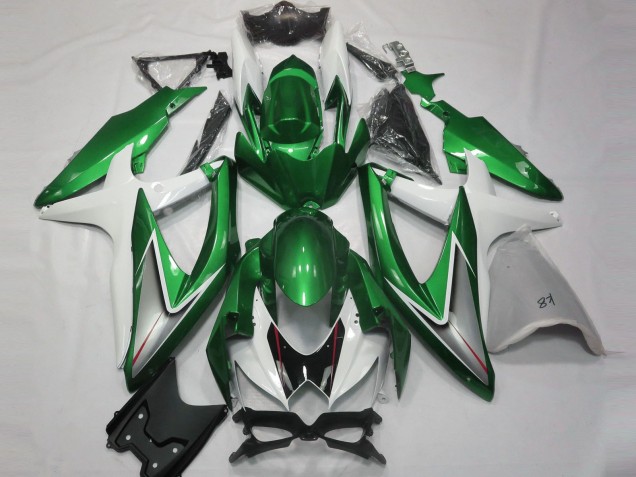 Compra Carenados Moto Suzuki GSXR 600 / GSXR 750 2008-2010 - Blanco Verde Plata Negro Brillante
