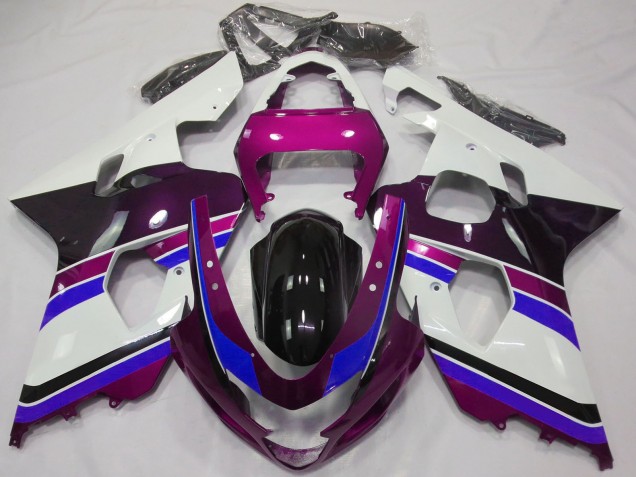 Compra Carenados Moto Suzuki GSXR 600 / GSXR 750 2004-2005 - Blanco Rosa Azul Negro Brillante