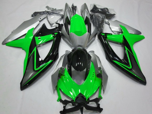Compra Carenados Moto Suzuki GSXR 600 / GSXR 750 2008-2010 - Plata Verde Gris Negro