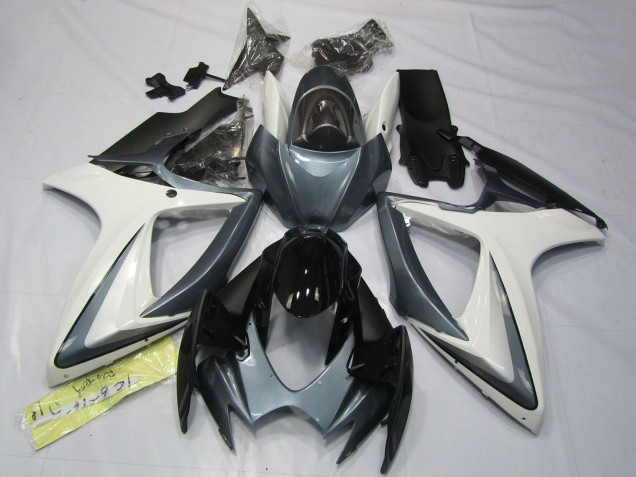 Compra Carenados Moto Suzuki GSXR 600 / GSXR 750 2006-2007 - Blanco Gris Negro Brillante
