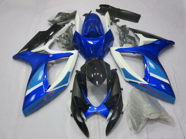 Compra Carenado Moto Suzuki GSXR 600 / GSXR 750 2006-2007 - Blanco Azul Negro Brillante