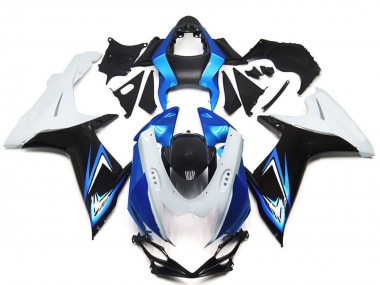 Compra Carenados Moto Suzuki GSXR 600 / GSXR 750 2011-2024 - Blanco Azul Claro Negro Brillante