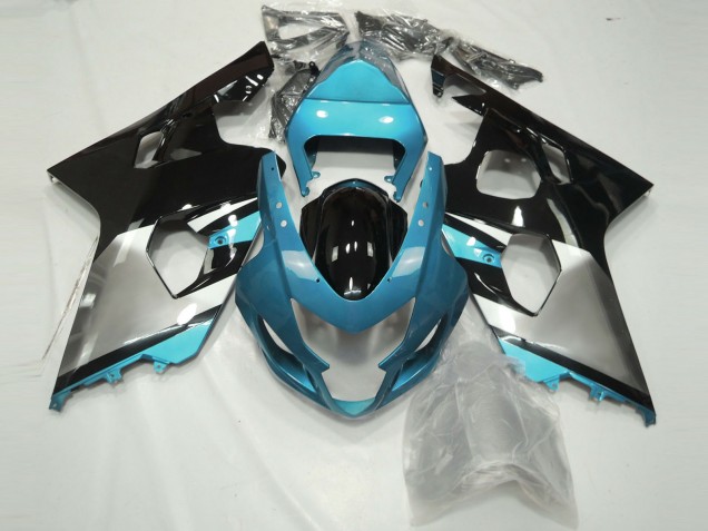 Compra Carenados Moto Suzuki GSXR 600 / GSXR 750 2004-2005 - Azul Claro Plata Negro Brillante