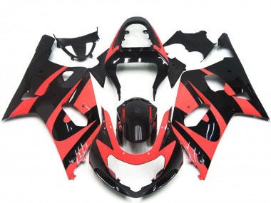 Compra Carenados Moto Suzuki GSXR 600 / GSXR 750 2001-2003 - Rojo Claro Negro Brillante OEM Estilo