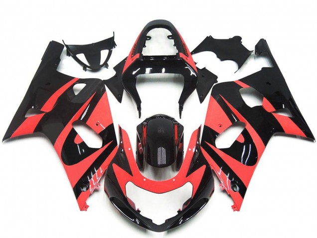 Compra Carenados Moto Suzuki GSXR 600 / GSXR 750 2001-2003 - Rojo Claro Negro Brillante OEM Estilo