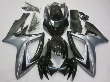 Compra Carenados Moto Suzuki GSXR 600 / GSXR 750 2006-2007 - Plata Negro Brillante Negro Mate