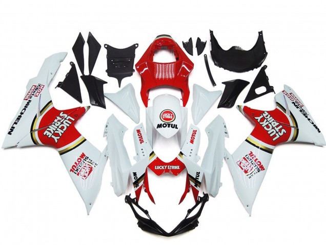 Compra Carenados Moto Suzuki GSXR 600 / GSXR 750 2011-2024 - Blanco Rojo Motul Lucky Strike