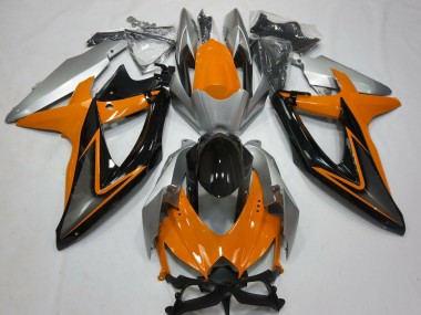 Compra Carenados Moto Suzuki GSXR 600 / GSXR 750 2008-2010 - Plata Naranja Negro Brillante