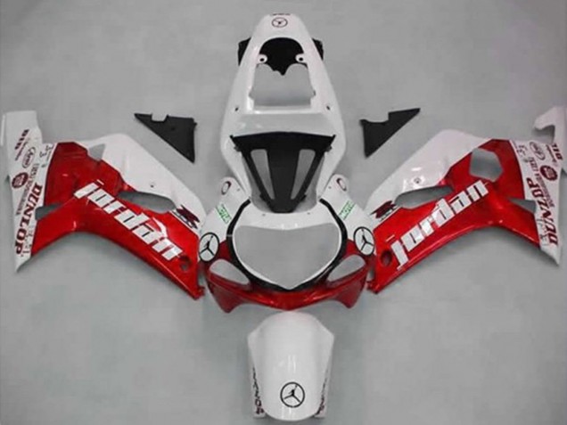 Compra Carenados Moto Suzuki GSXR 600 / GSXR 750 2001-2003 - Blanco Rojo Jordan Dunlop