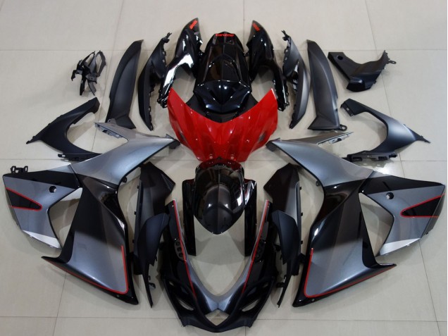 Compra Carenados Moto Suzuki GSXR 600 / GSXR 750 2011-2024 - Gris Rojo Negro Brillante