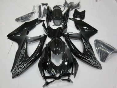 Compra Carenados Moto Suzuki GSXR 600 / GSXR 750 2008-2010 - Negro Brillante Plata