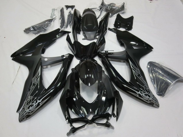 Compra Carenados Moto Suzuki GSXR 600 / GSXR 750 2008-2010 - Negro Brillante Plata