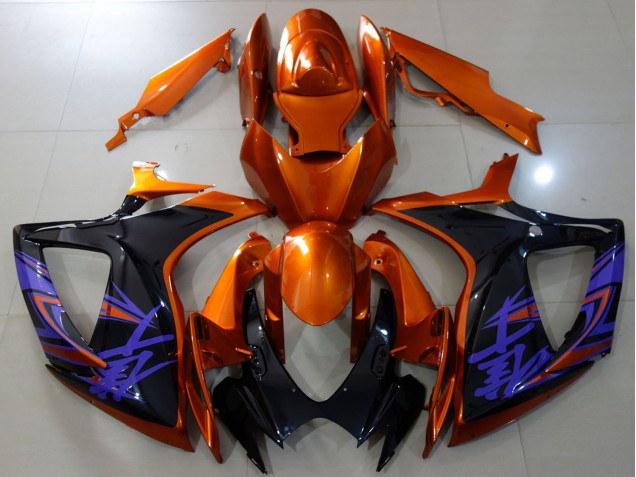 Compra Carenados Moto Suzuki GSXR 600 / GSXR 750 2006-2007 - Naranja Negro Brillante Azul