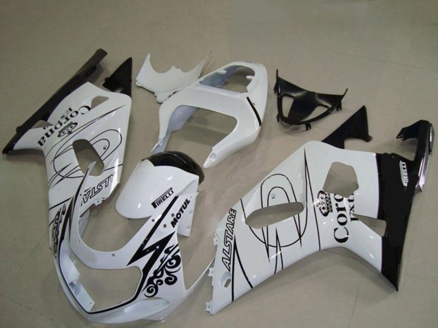 Compra Carenados Moto Suzuki GSXR 600 / GSXR 750 2001-2003 - Blanco Negro Corona Alstare