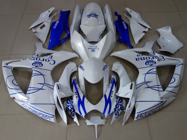 Compra Carenados Moto Suzuki GSXR 600 / GSXR 750 2006-2007 - Blanco Azul Corona Alstare