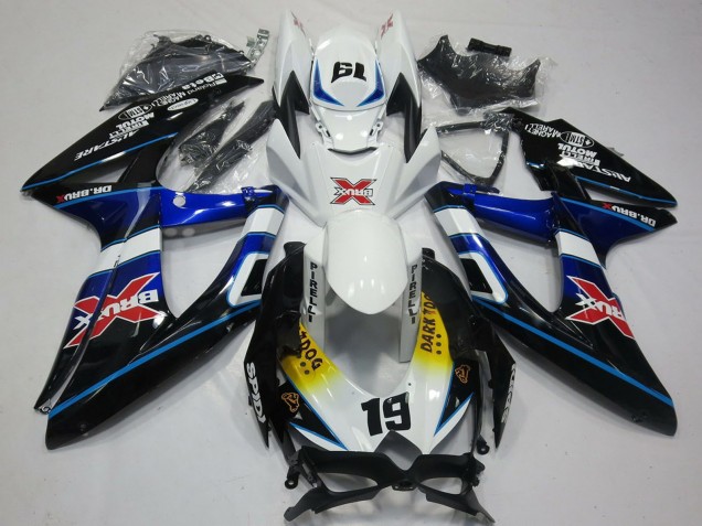 Compra Carenados Moto Suzuki GSXR 600 / GSXR 750 2008-2010 - Blanco Azul Negro Amarillo Rojo X Dark Dog 19