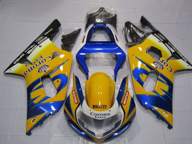 Compra Carenados Moto Suzuki GSXR 600 / GSXR 750 2001-2003 - Amarillo Azul Blanco Corona Motul