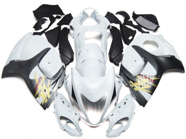 Compra Carenados Moto Suzuki GSXR 1300 2008-2020 - Blanco Brillante Plata Estilo