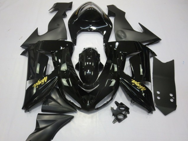 Compra Carenados Moto Kawasaki ZX10R 2006-2007 - Negro Brillante Negro Mate Oro