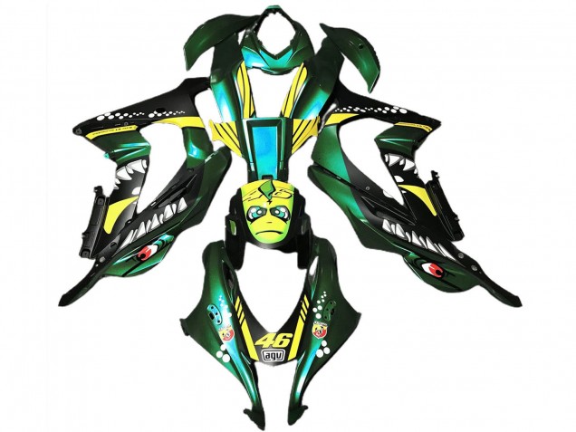 Compra Carenados Moto Kawasaki ZX10R 2016-2020 - Verde Bosque Amarillo Tiburón 46