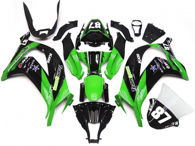 Compra Carenados Moto Kawasaki ZX10R 2016-2020 - Verde Negro Brillante Team Verde Star 87