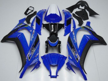 Compra Carenados Moto Kawasaki ZX10R 2011-2015 - Blanco Azul Negro Brillante OEM Estilo