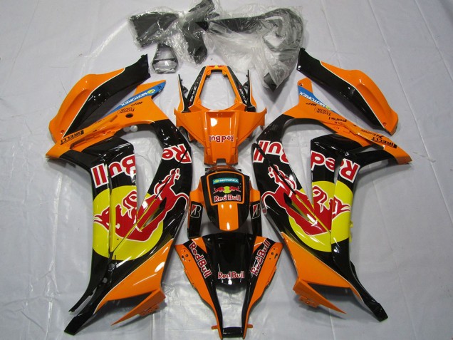 Compra Carenados Moto Kawasaki ZX10R 2011-2015 - Naranja Amarillo Negro Brillante Rojo Bull