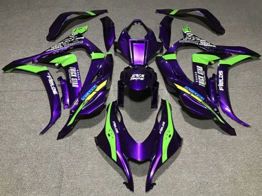 Compra Carenados Moto Kawasaki ZX10R 2016-2020 - Púrpura Verde Blanco Trick Star EVA Racing