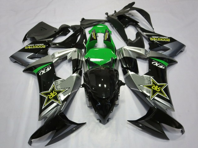 Compra Carenados Moto Kawasaki ZX10R 2008-2010 - Gris Verde Negro Rockstar