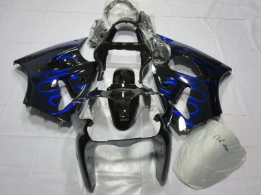 Compra Carenado Moto Kawasaki ZX6R 2000-2002 - Negro Brillante Azul Llama