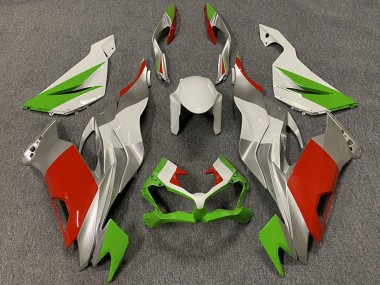 Compra Carenados Moto Kawasaki ZX6R 2019-2022 - Blanco Plata Verde Rojo