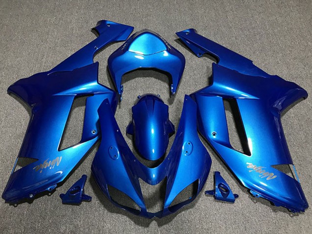 Compra Carenados Moto Kawasaki ZX6R 2007-2008 - Azul Brillante Chrome Logo