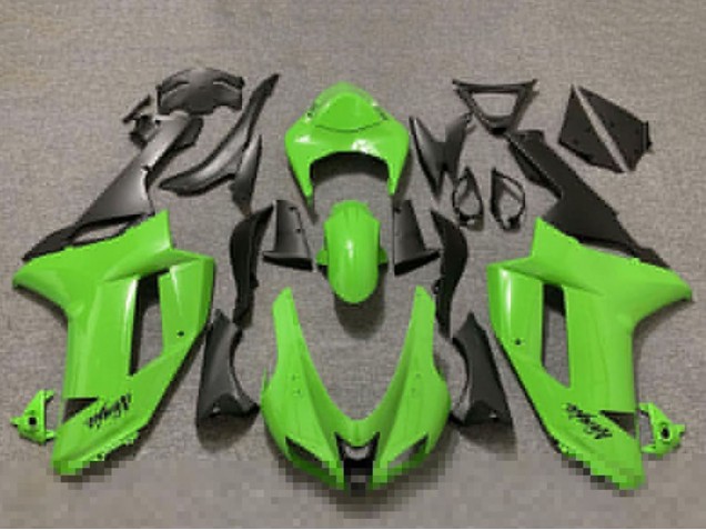 Compra Carenados Moto Kawasaki ZX6R 2007-2008 - Verde Brillante Negro Mate
