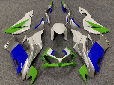 Compra Carenados Moto Kawasaki ZX6R 2019-2022 - Blanco Plata Verde Azul