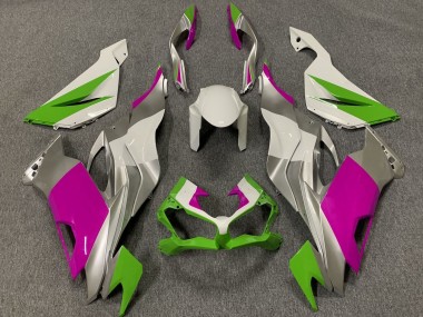 Compra Carenados Moto Kawasaki ZX6R 2019-2022 - Blanco Plata Verde Rosa