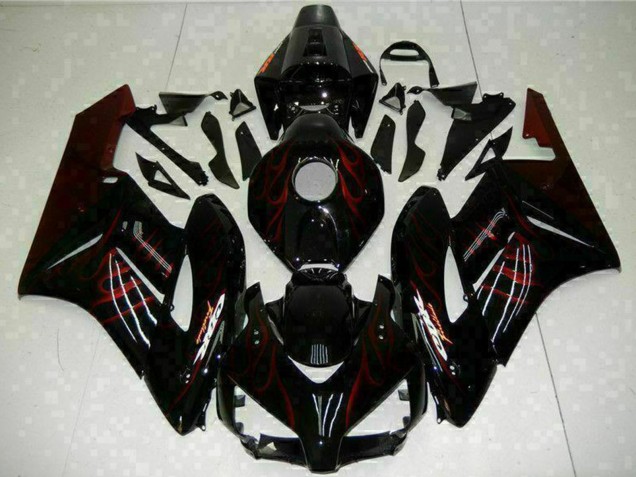 Compra Carenados Moto Honda CBR1000RR 2004-2005 - Negro Brillante Rojo Llama