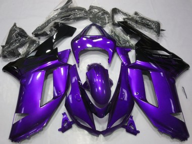 Compra Carenados Moto Kawasaki ZX6R 2007-2008 - Púrpura Brillante Negro