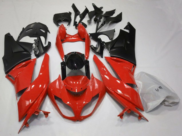 Compra Carenados Moto Kawasaki ZX6R 2009-2012 - Rojo Negro Brillante Negro Mate