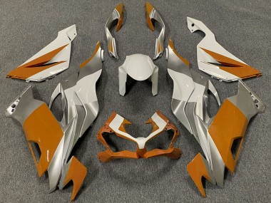 Compra Carenados Moto Kawasaki ZX6R 2019-2022 - Blanco Plata Naranja