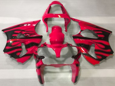 Compra Carenados Moto Kawasaki ZX6R 2000-2002 - Rojo Negro Llama