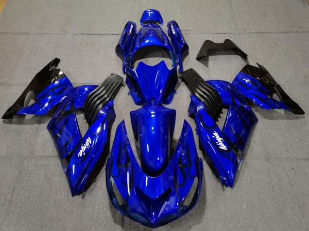 Compra Carenados Moto Kawasaki ZX14R 2006-2011 - Azul Negro Llama