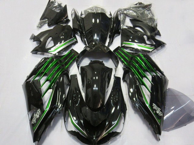 Compra Carenados Moto Kawasaki ZX14R 2012-2024 - Negro Brillante Verde