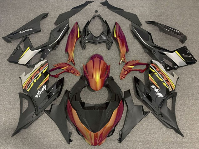 Compra Carenados Moto Kawasaki Ninja 400 2018-2024 - Naranja Negro Brillante Negro Mate OEM Estilo