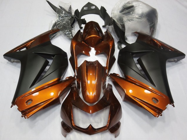Compra Carenados Moto Kawasaki Ninja 250 2008-2012 - Naranja Negro Mate